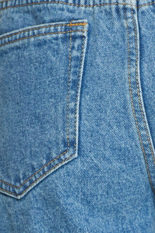 Blue High Waist Shorts Relaxed - Image 6