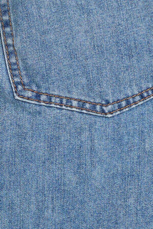 Blue Paper Bag Denim Shorts High Waist - Image 6