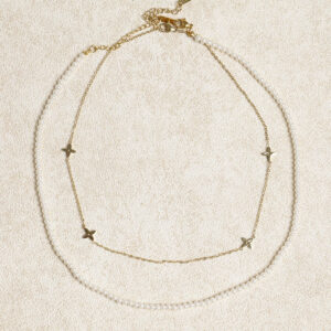 White Pearl Retro Necklace